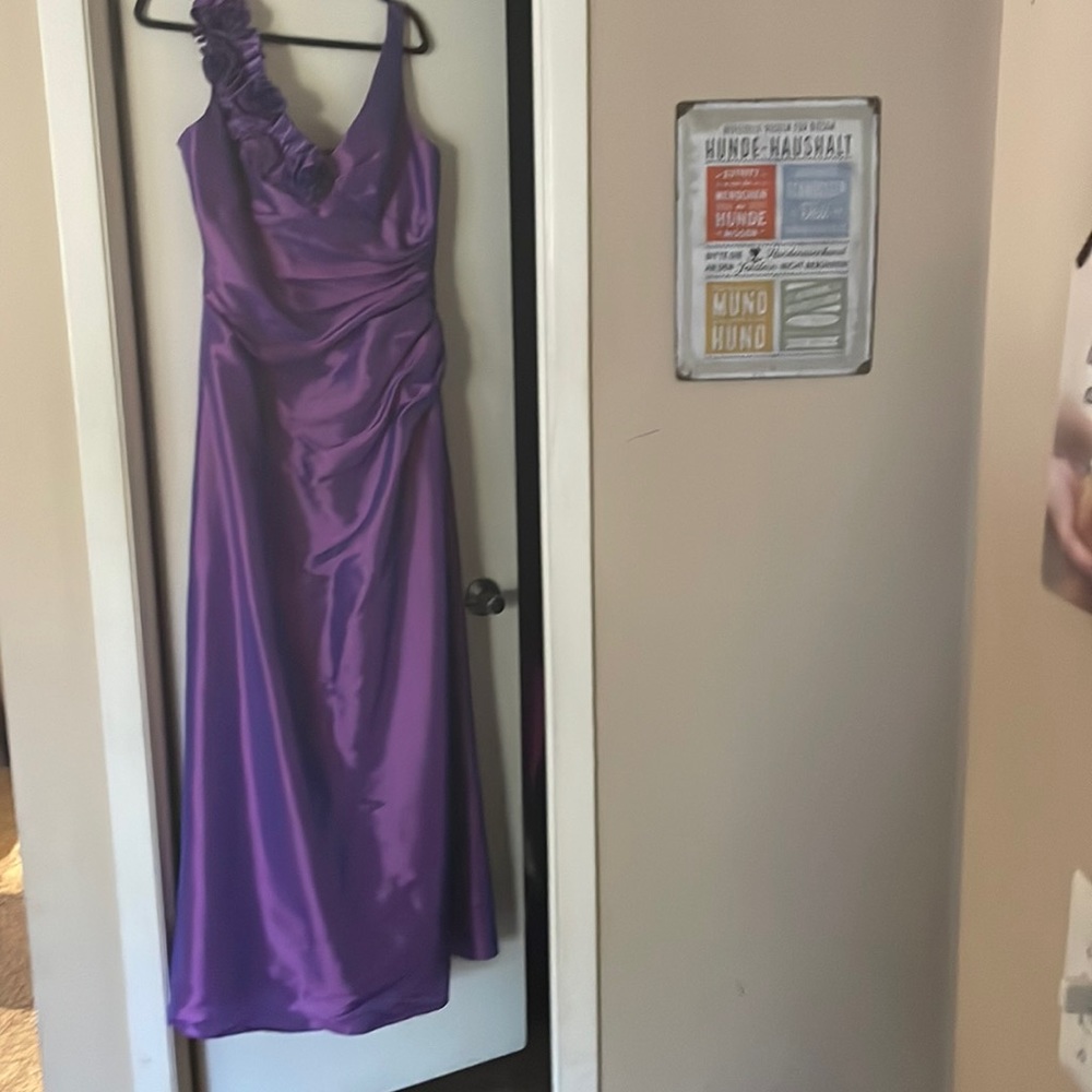 Purple long ball gown